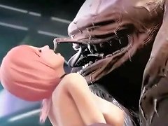 3d Monstrous Alien Ruins Teen Babe